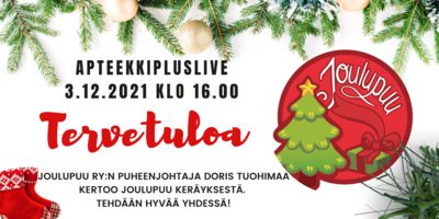 ApteekkiplusLIVE Pe 3.12.2021 klo 16.00