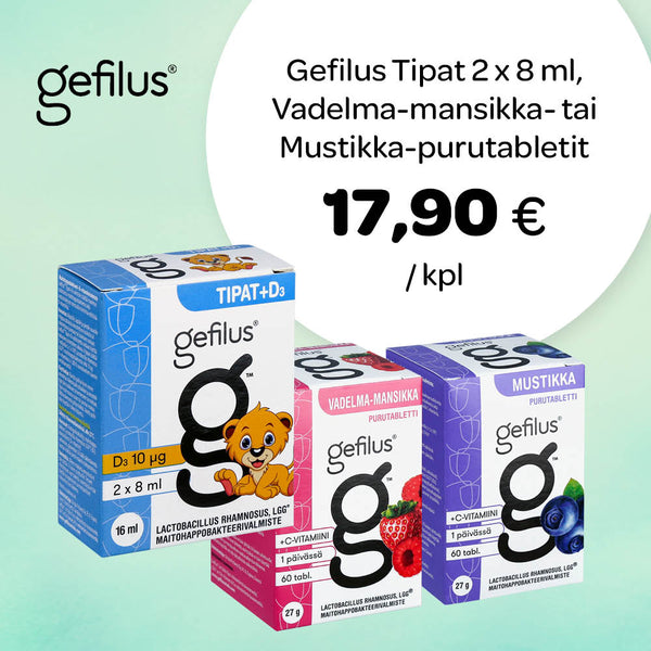 Gefilus - maitohappobakteerit koko perheelle
