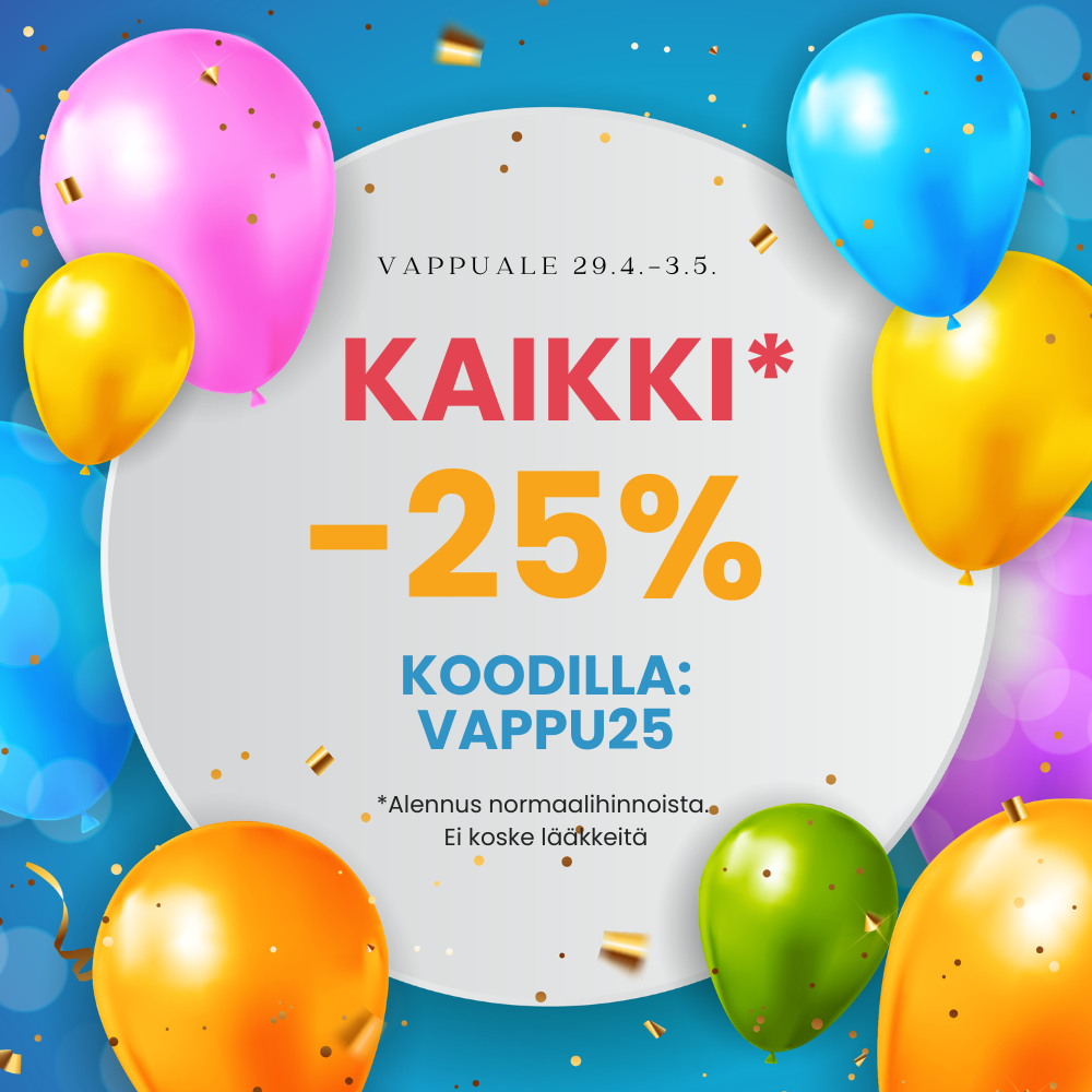 VAPPURIEHA! KAIKKI* -25 % 1.5.2025 ASTI!