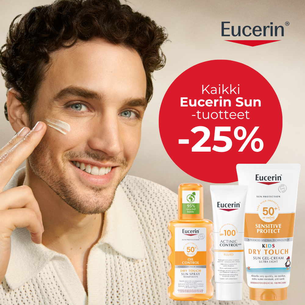 Eucerin aurinkotuotteet -25%