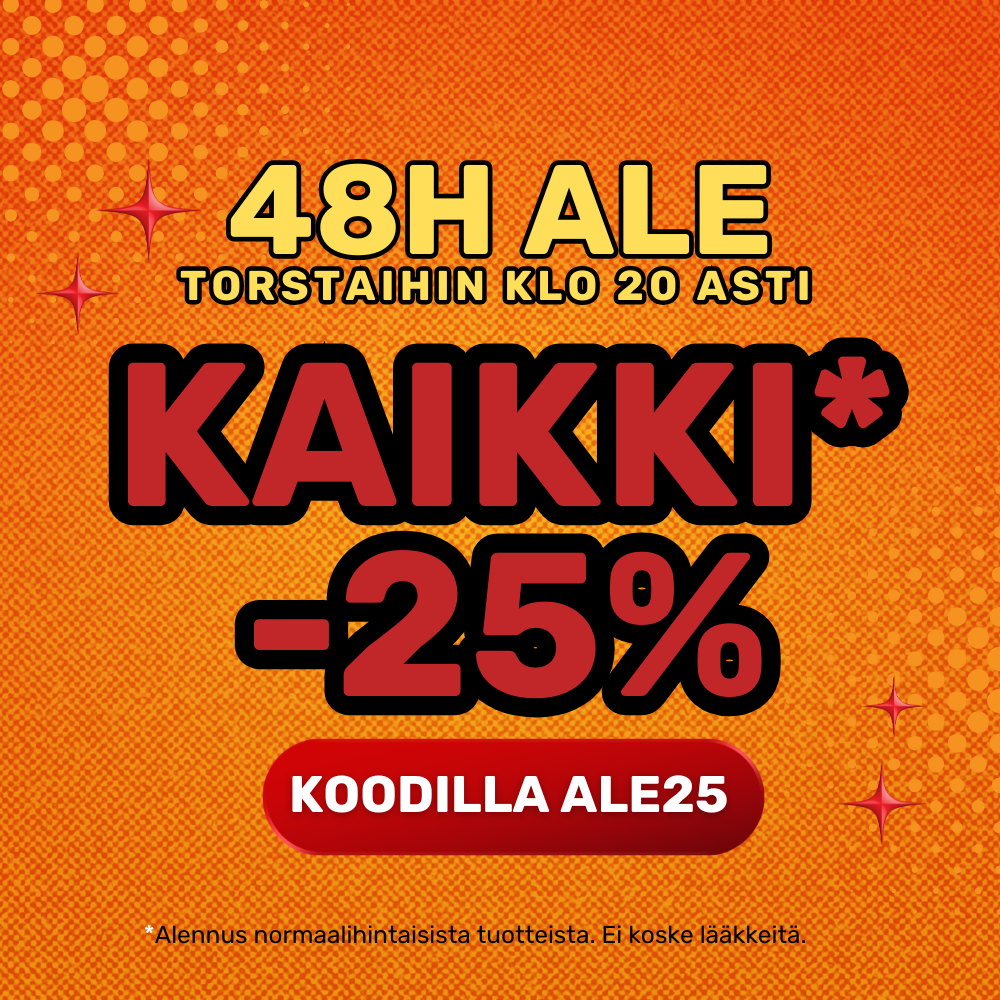 48H ALE! KAIKKI* -25 % JA ILMAINEN TOIMITUS!