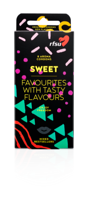 Sweet aromikondomi lajitelma RFSU 8 kpl