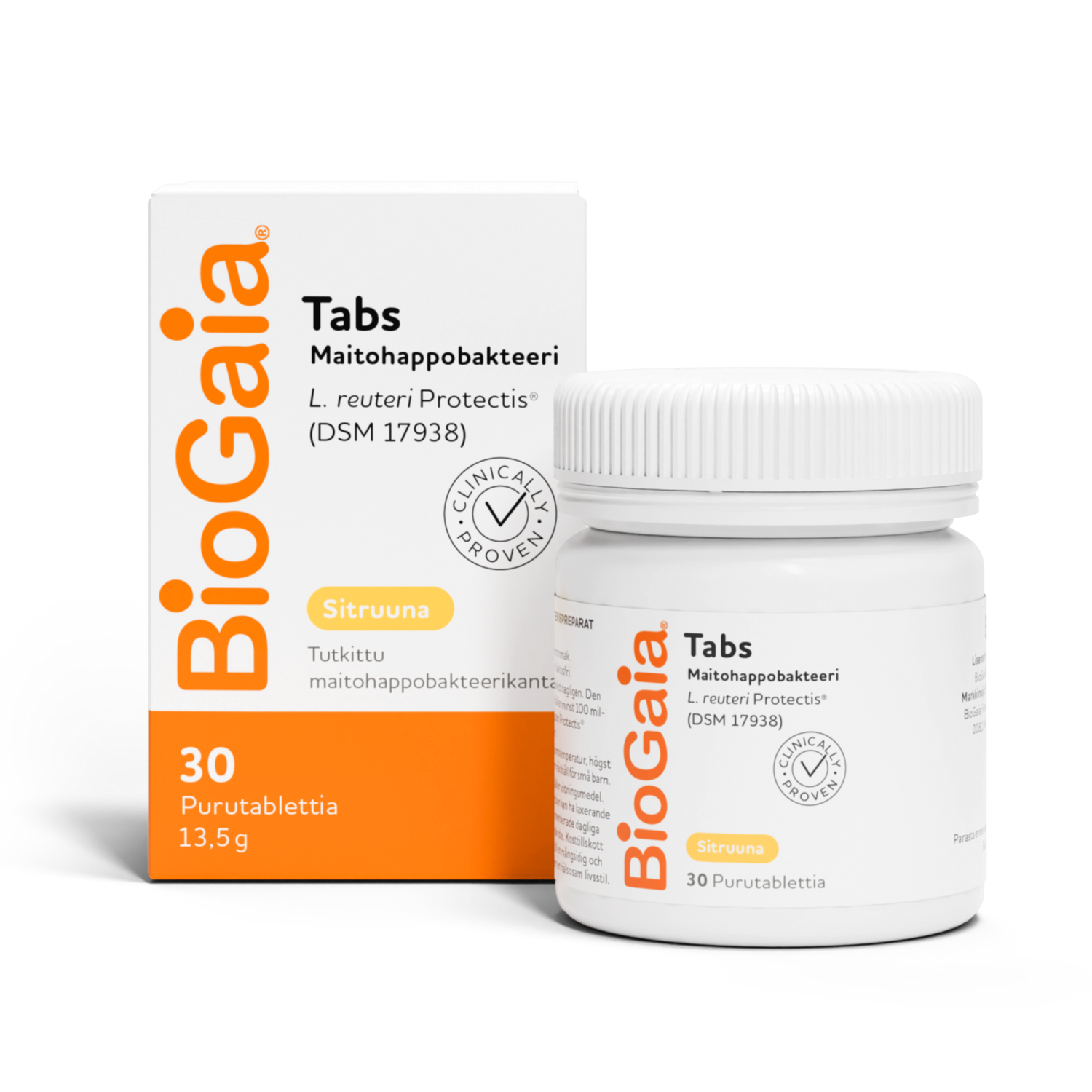 BioGaia Tabs sitruuna maitohappobakteeri 30 purutablettia