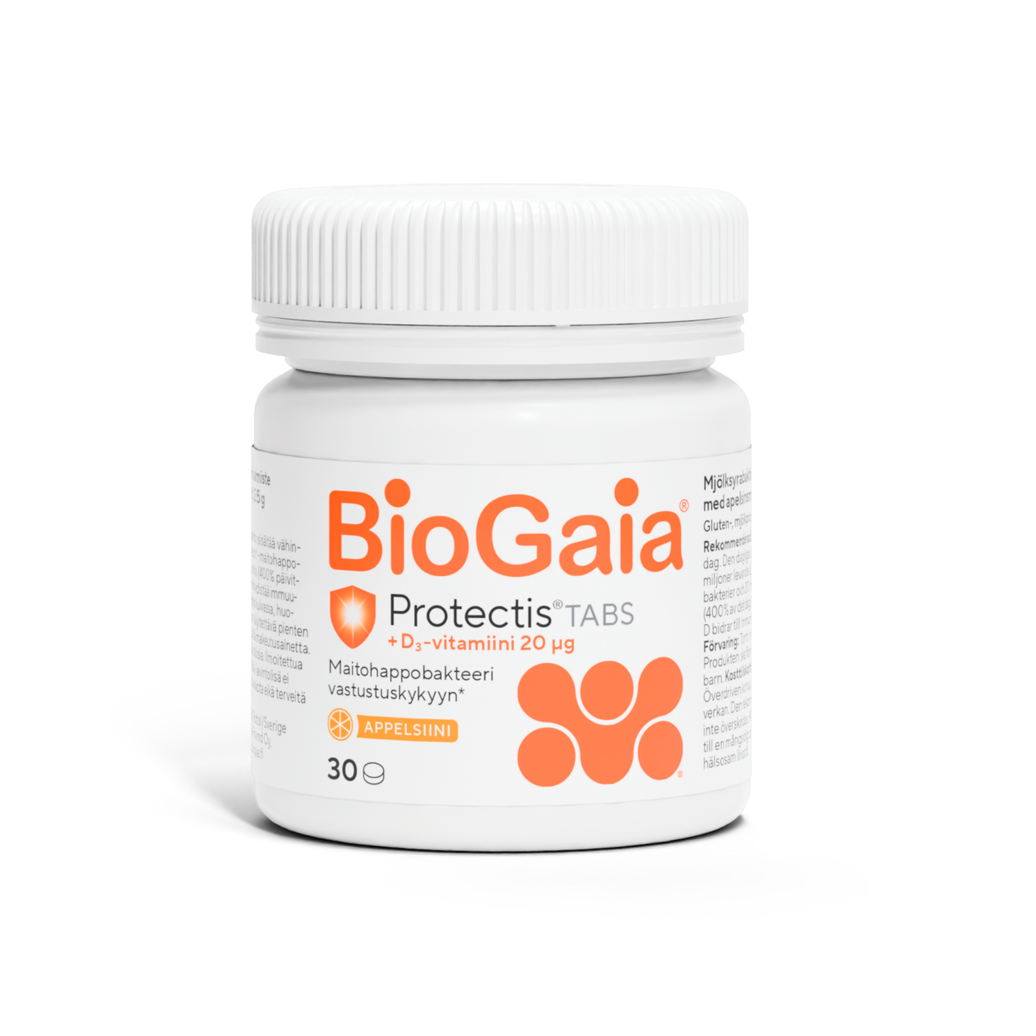 BioGaia Protectis Tabs +D3 appelsiini vastustuskykyyn 30 tabl