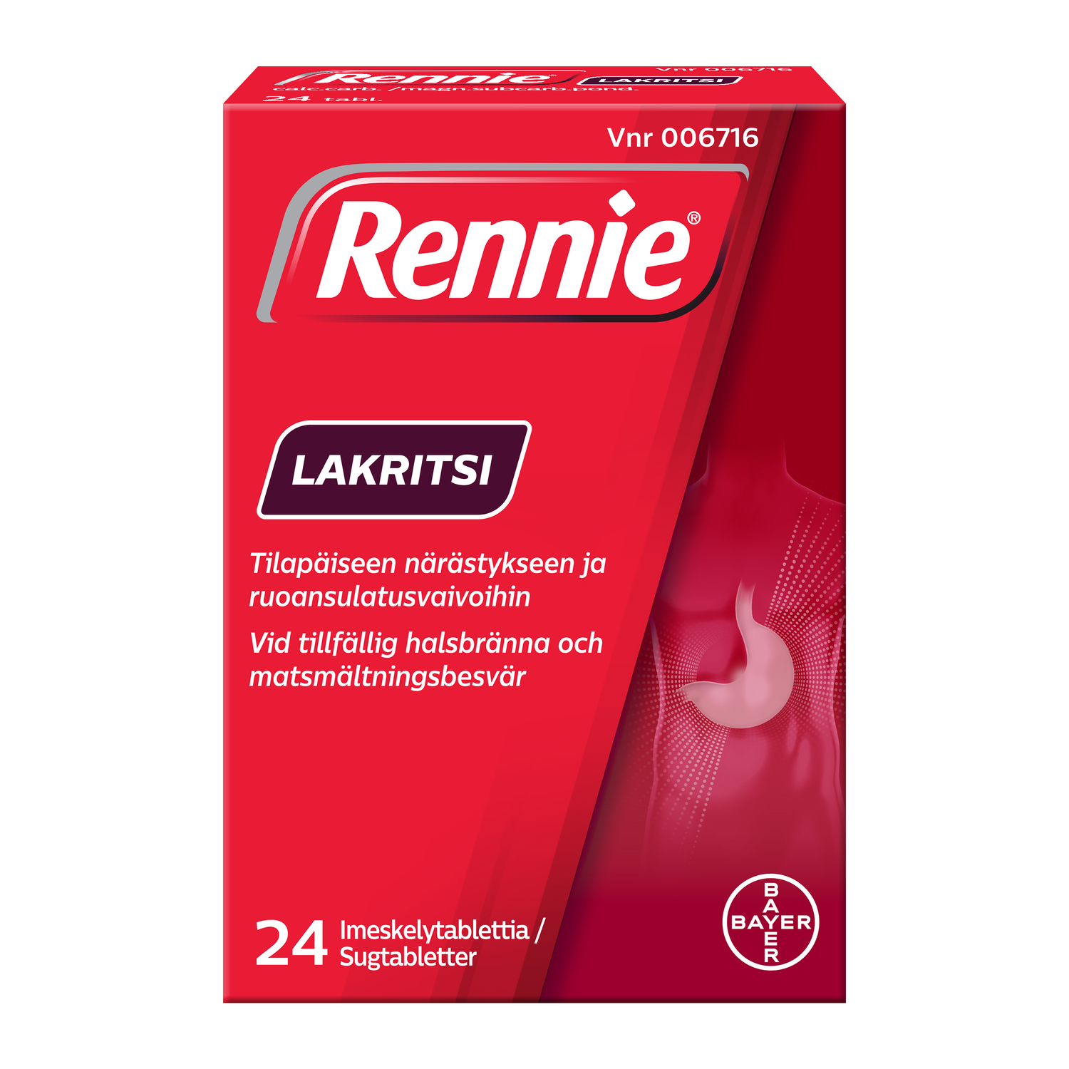 RENNIE LAKRITSI imeskelytabletit -eri kokoja