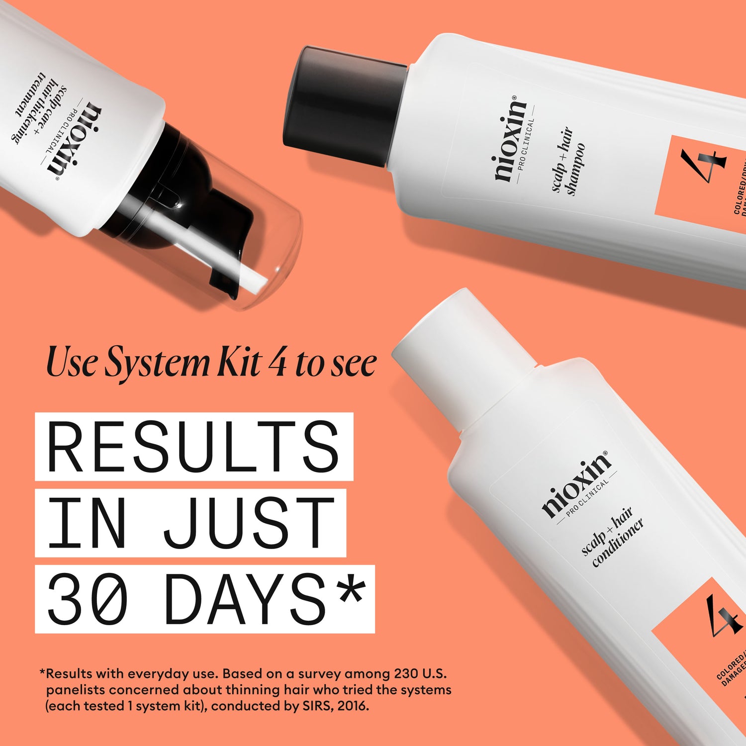 Nioxin System 4 Shampoo for Colored Thinning Hair 300 ml - Shampoo selvästi ohentuneille, värjätyille hiuksille