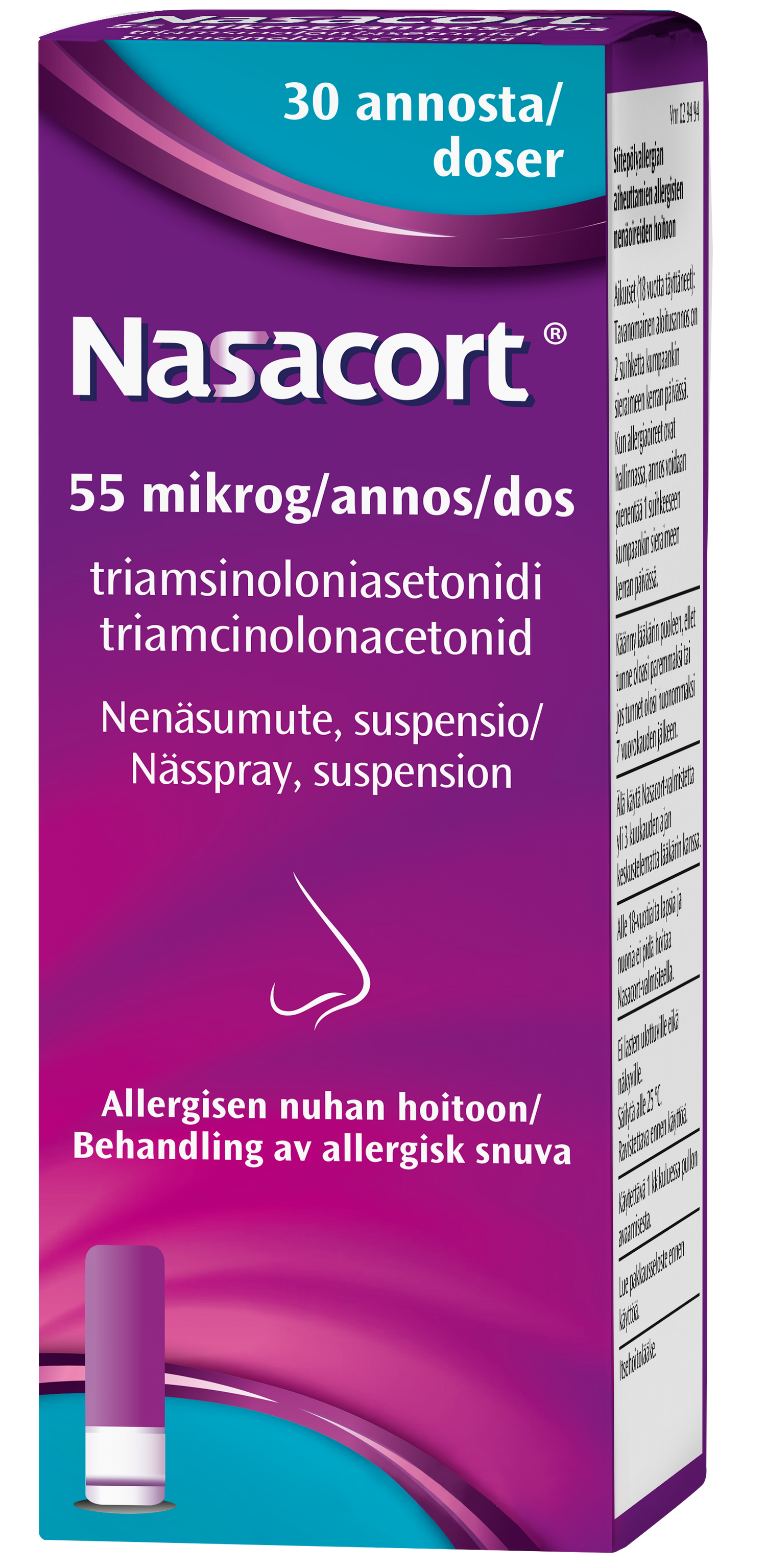 NASACORT 55 mikrog/annos - eri kokoja