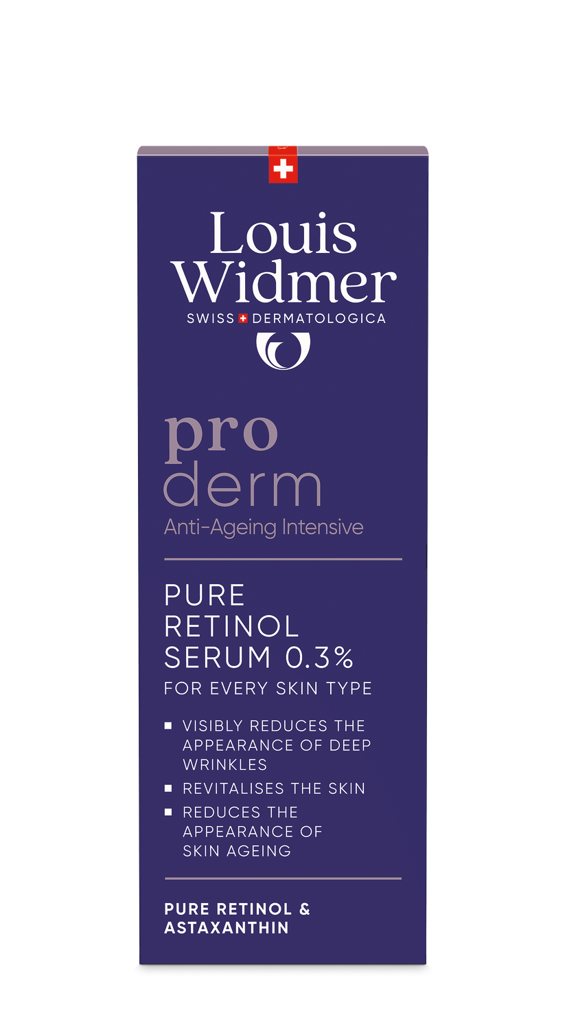 Louis Widmer proderm Pure Retinol Serum 0,3% retinoliseerumi ikääntymisen merkkeihin 30 ml