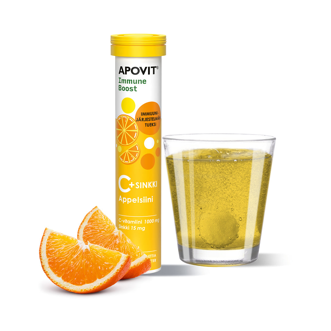 Apovit Immune Boost C+sinkkiporetabletti appelsiini 20 tbl