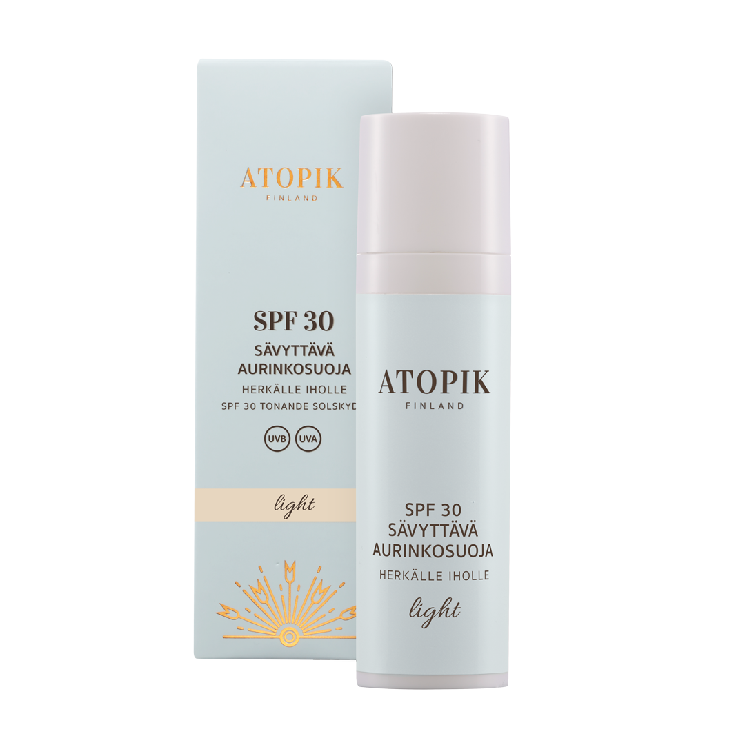 Atopik SPF 30 Sävyttävä Aurinkosuoja Light