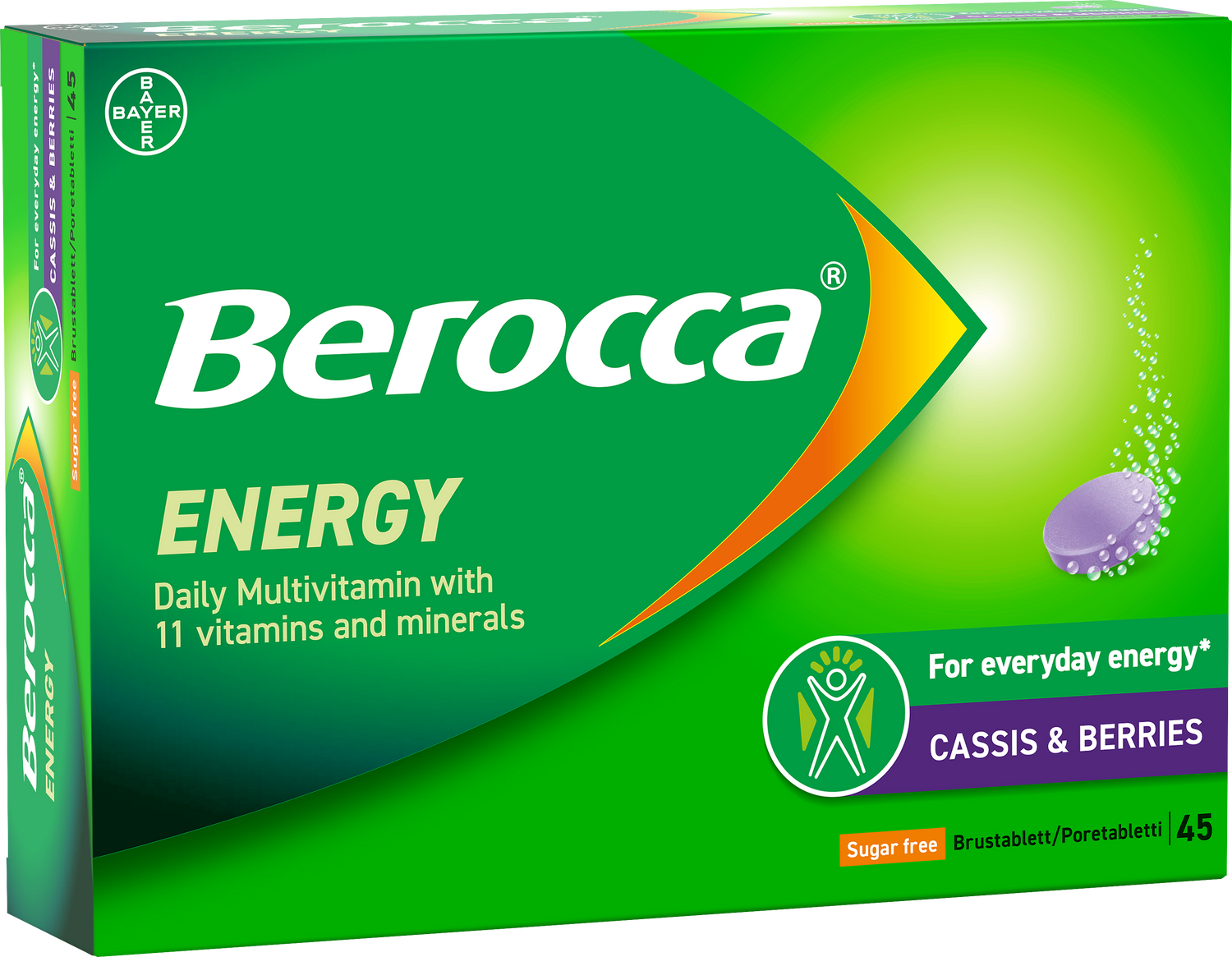 Berocca Energy Cassis & Berries 45 poretablettia
