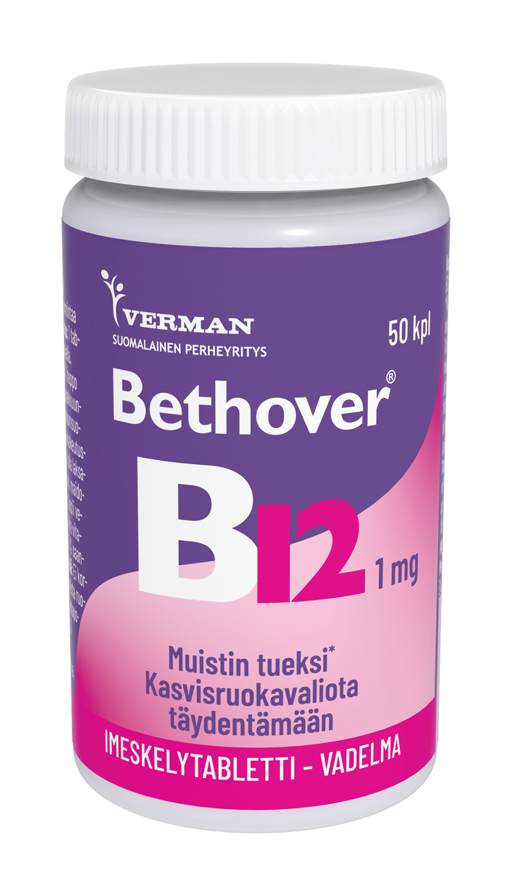 Bethover 1 mg B12-vitamiini Vadelma-eri kokoja
