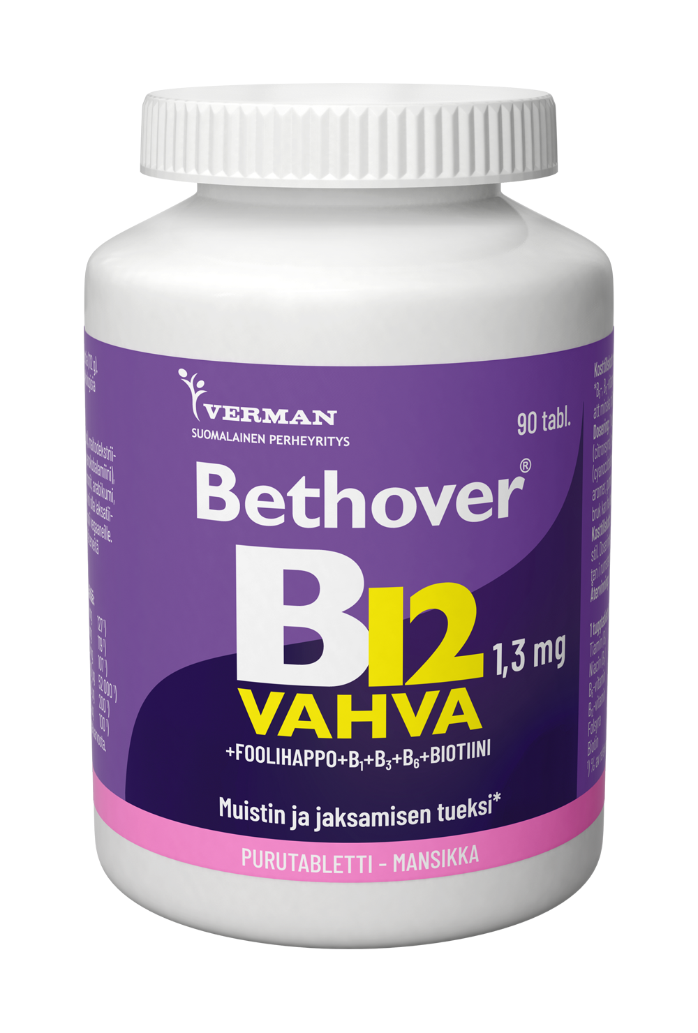 Bethover Vahva B12 Mansikka - Eri pakkauskokoja