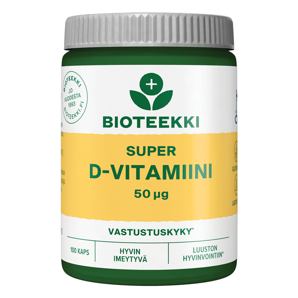 Super D-vitamiini 50 mikrog. kapseli 100 kpl