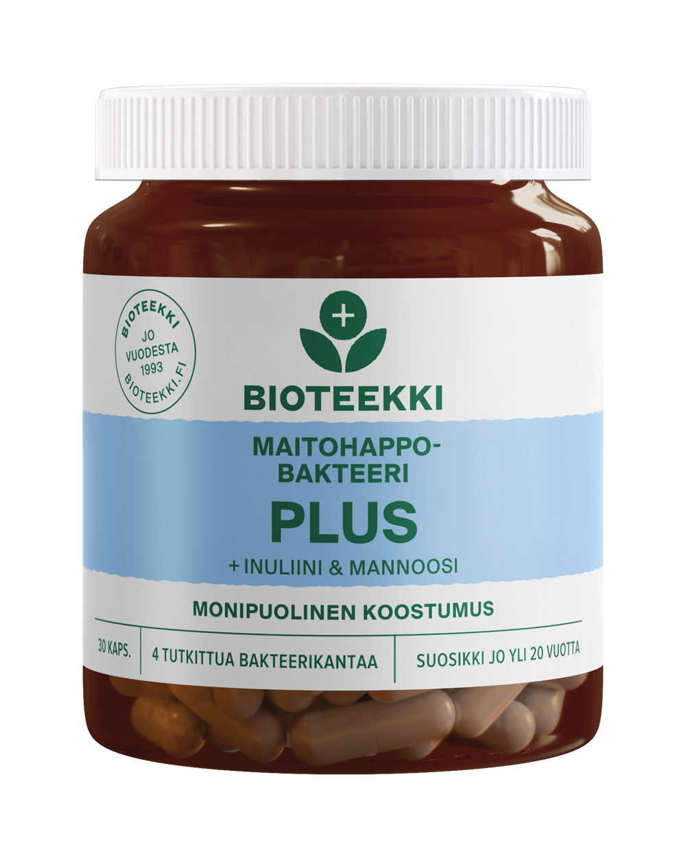 Bioteekki Maitohappobakteeri Plus kapseli 30 kpl