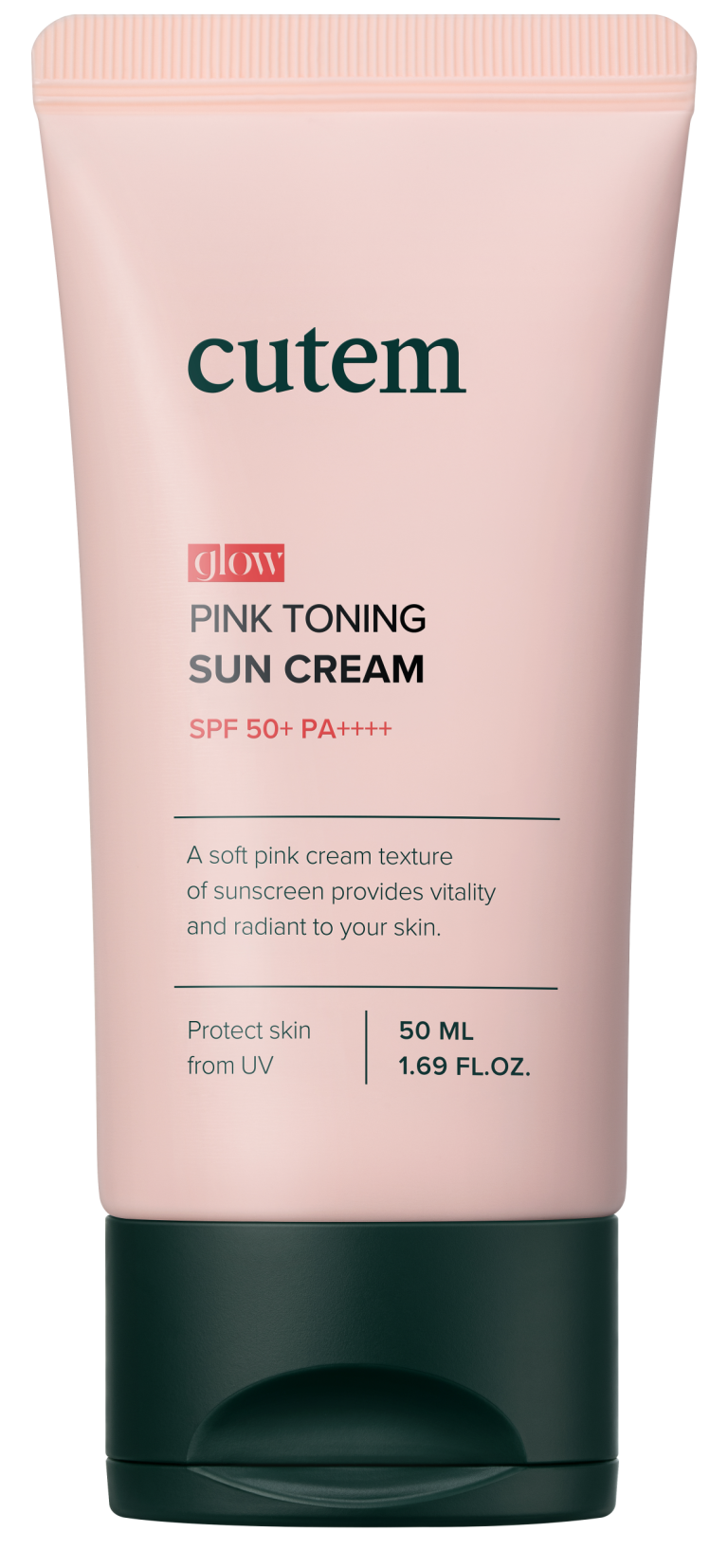 Cutem Glow Pink Toning Sun Cream (SPF50+ PA++++) aurinkovoide 50 ml