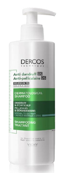 Vichy Dercos Anti-dandruff hilseshampoo normaaleille ja rasvoittuville hiuksille