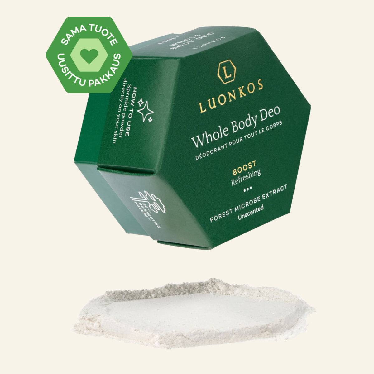 Luonkos Boost Deodorant Powder jauhedeodorantti, ilman lisättyä tuoksua 50g