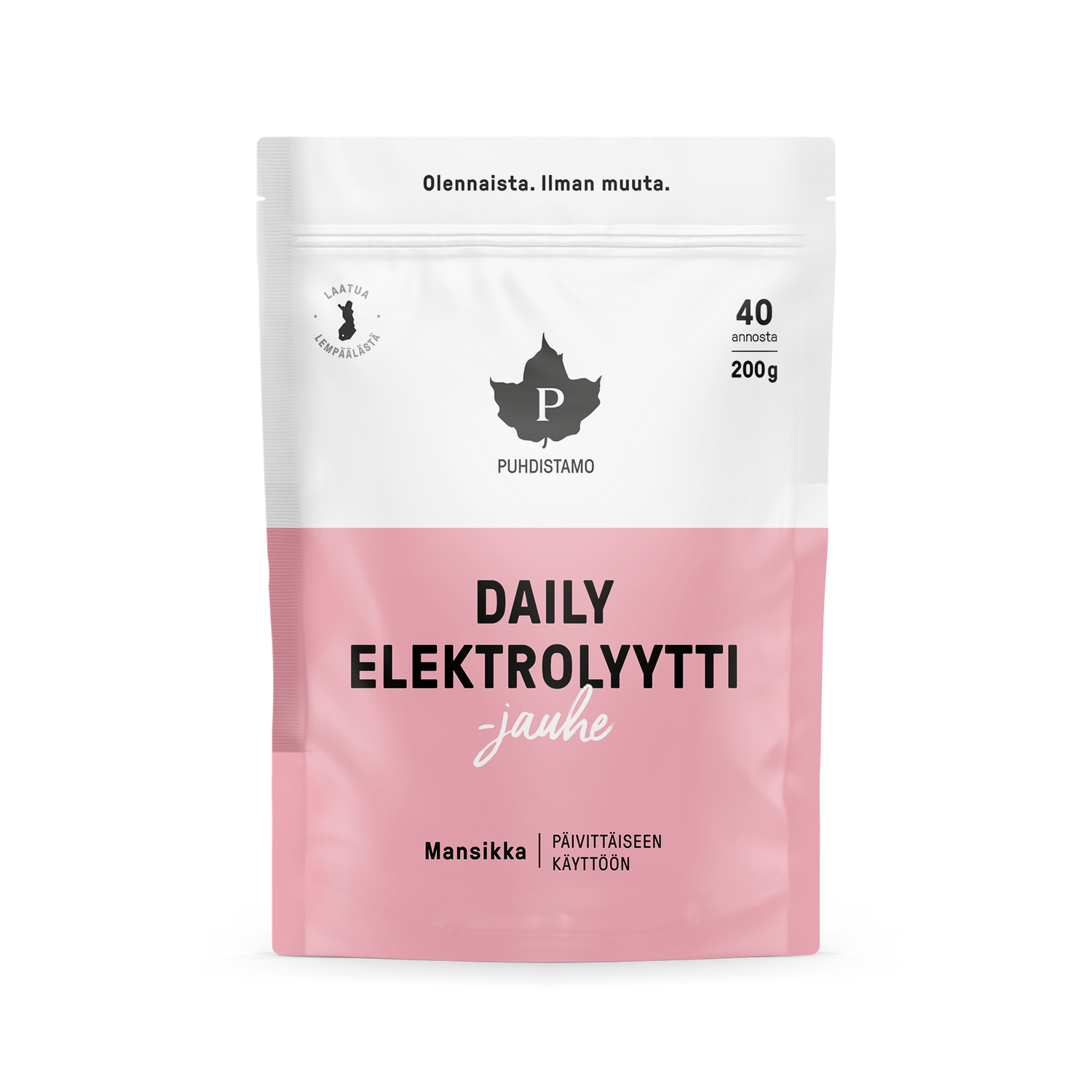 Puhdistamo Daily Elektrolyyttijauhe, Mansikka 200 g