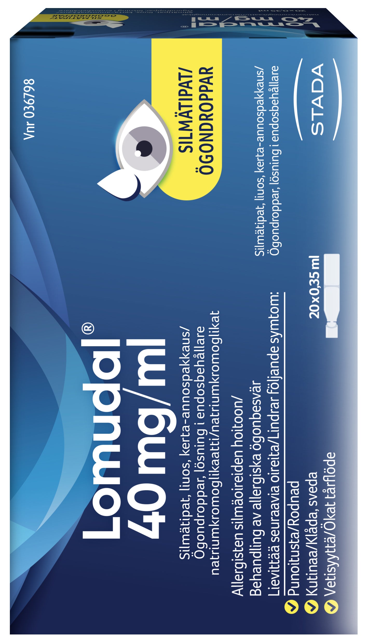 Lomudal 40 mg/ml - eri kokoja