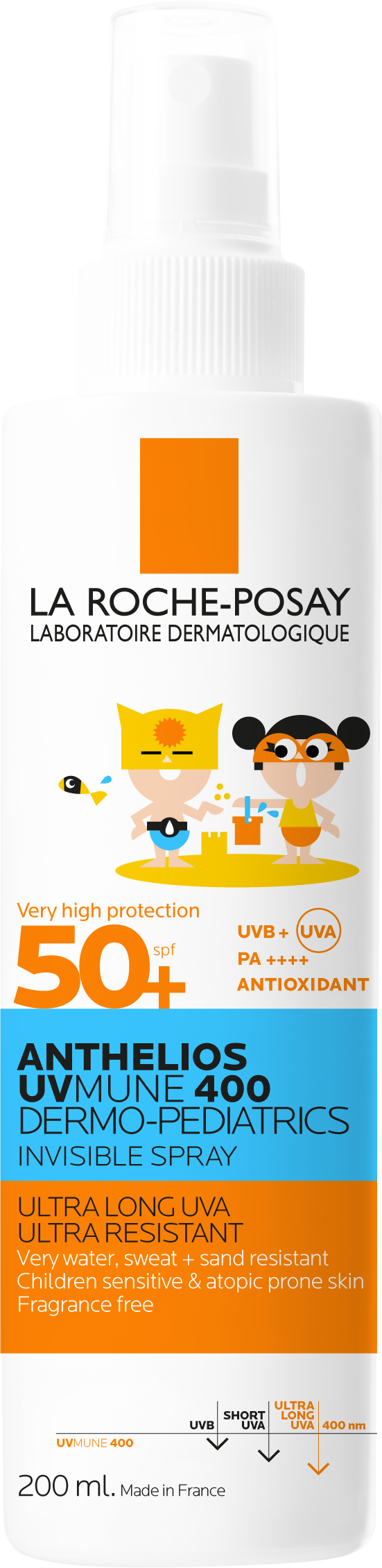 LA ROCHE-POSAY ANTHELIOS UVMUNE 400 LASTEN AURINKOSUOJASUIHKE SPF50+ 200 ML