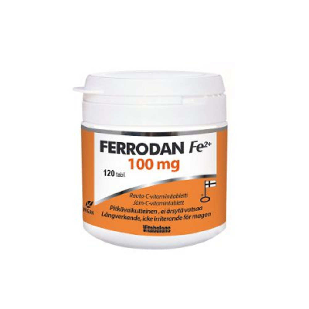 Ferrodan Fe++ 100 mg + C-vitamiini -pitkävaikutteinen tabletti 120 tbl