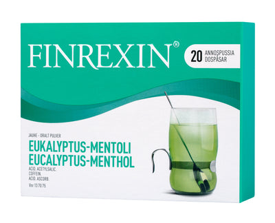 Finrexin eukalyptus-menthol flunssalääke annosjauhe