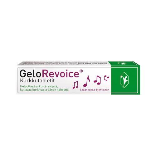 GeloRevoice Kurkkutabletti Seljankukka-Mentoliton 20 kpl -kurkun äsytykseen ja äänen käheyteen