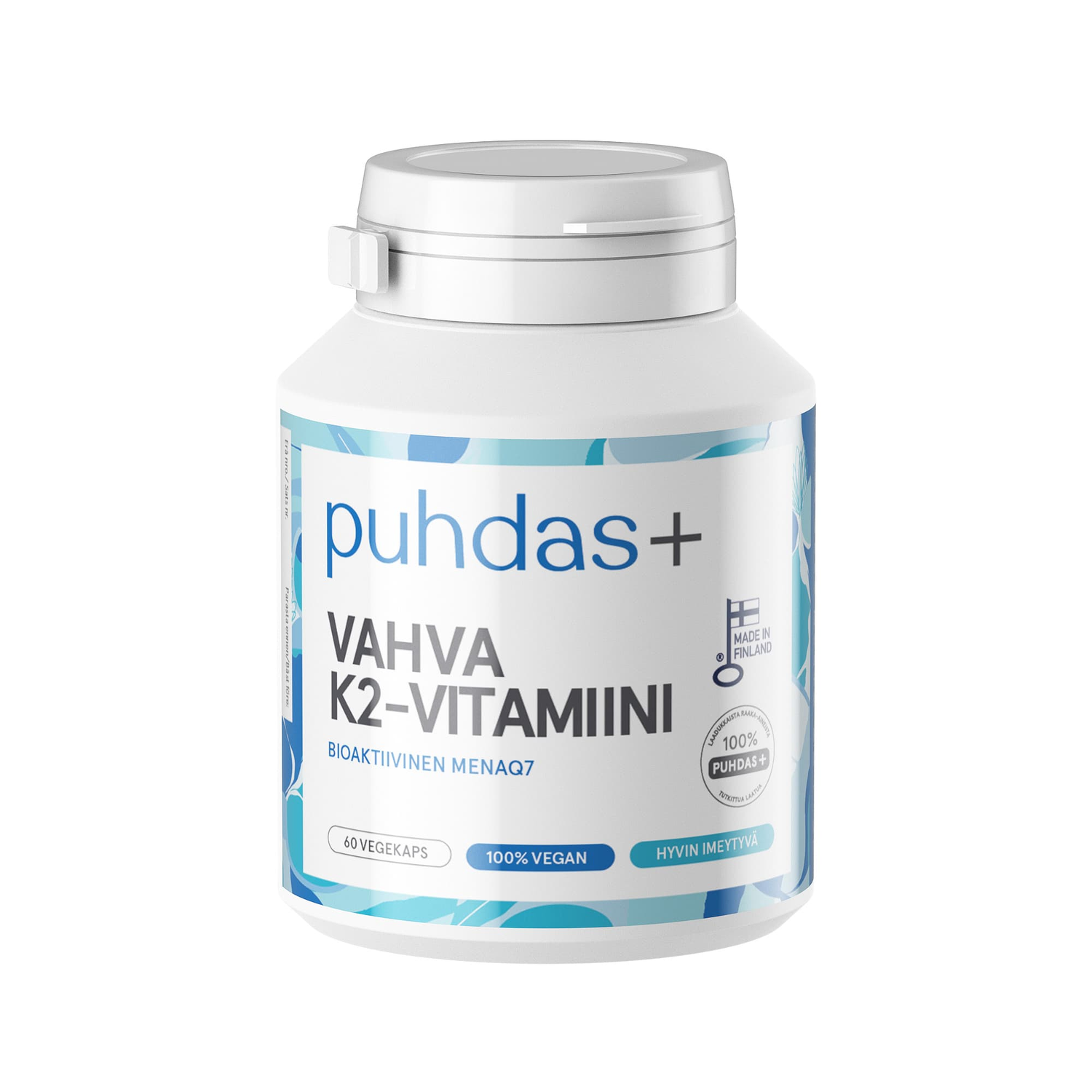 Puhdas+ K2-Vitamiini 100 µg 60 vegekapselia