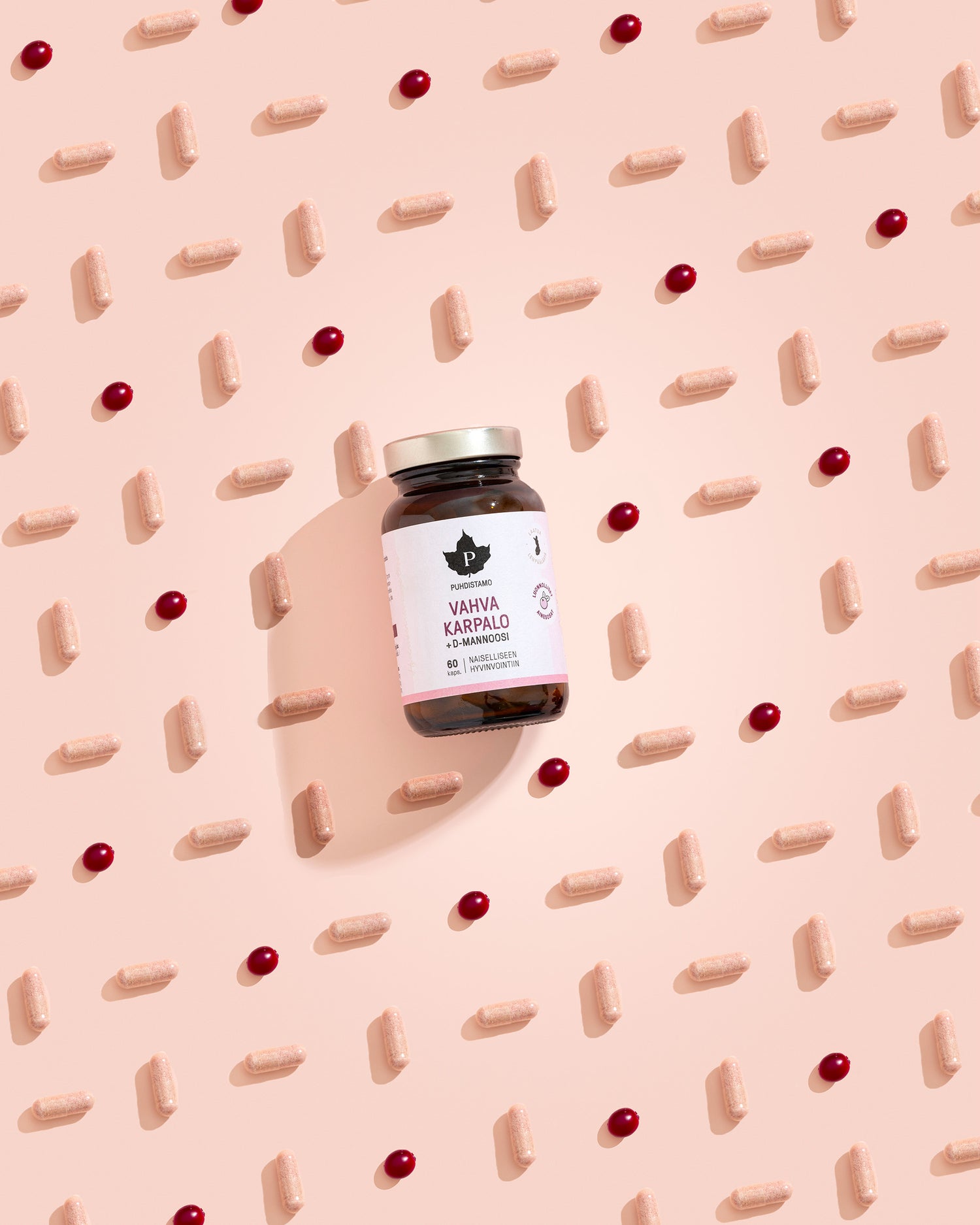 Puhdistamo Vahva Karpalo + D-mannoosi 60 kaps