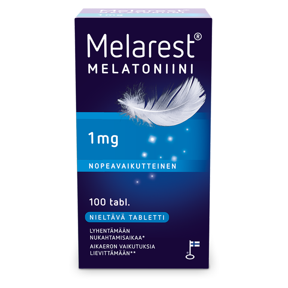 MELAREST MELATONIINI NIELTÄVÄ 1 MG - eri kokoja
