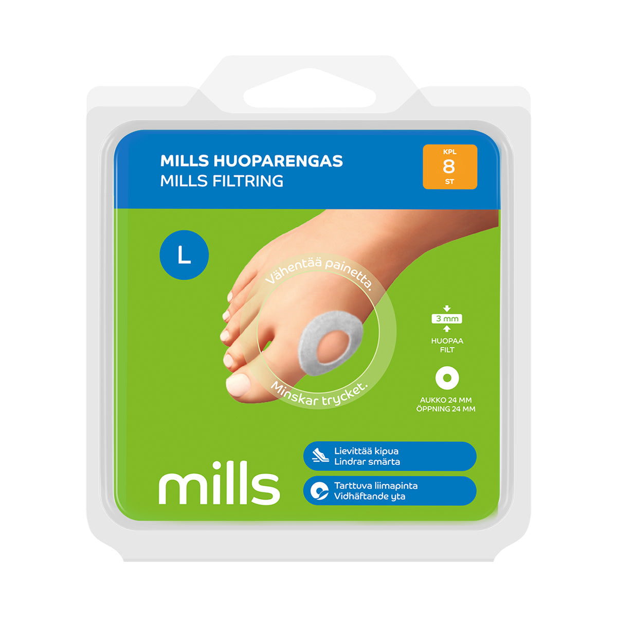 Mills Huoparengas, L (45 mm)