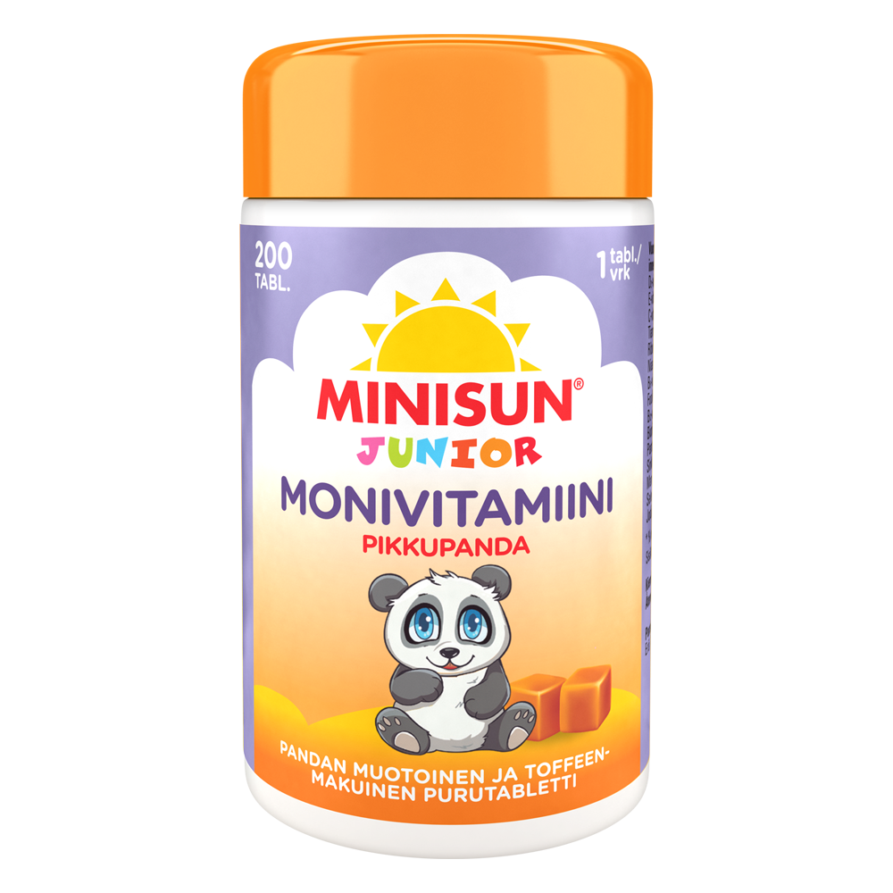 Minisun Monivitamiini Toffee Pikkupanda tabletti 200 tabl