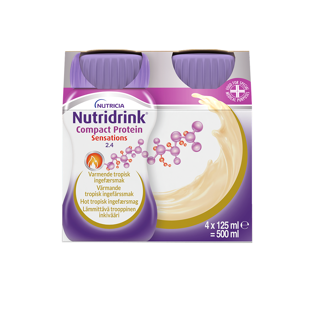 Nutridrink Compact Protein Sensations lämmittävä trooppinen inkivääri 4 x 125 ml