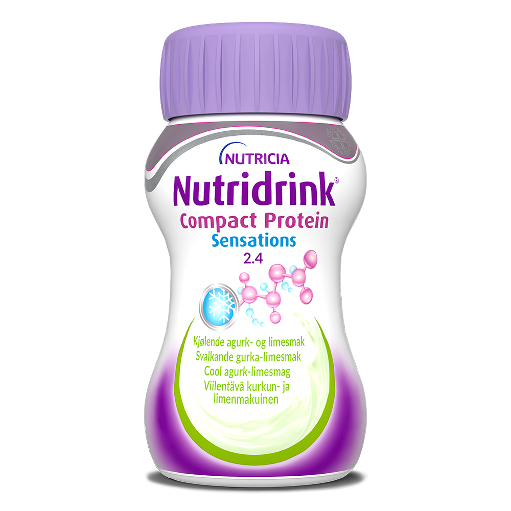 Nutridrink Compact Protein Sensations viilentävä kurkku-lime 4 x 125 ml