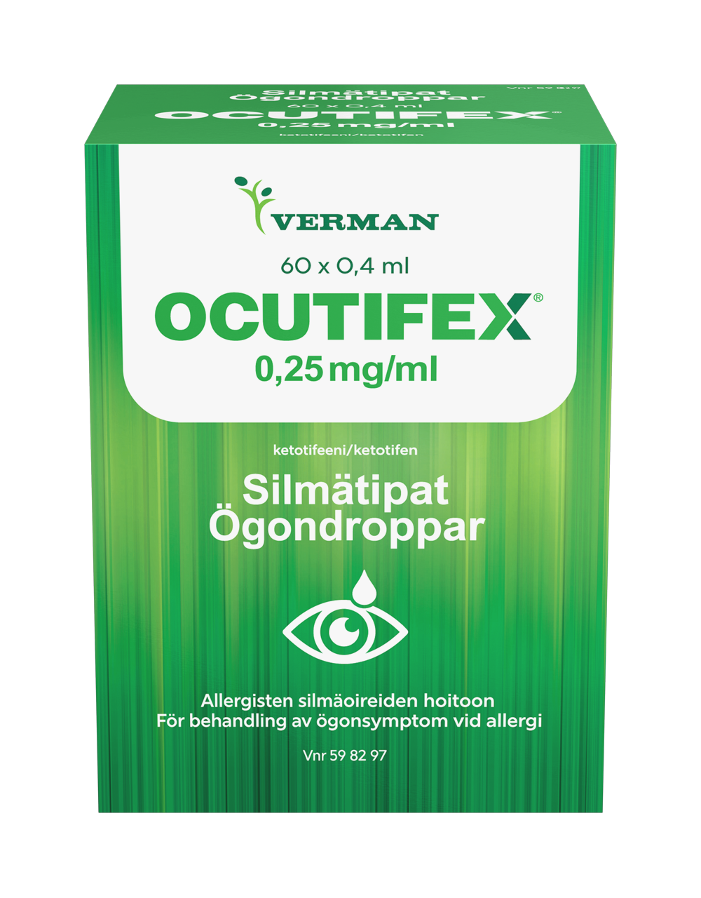 OCUTIFEX 0,25 mg/ml allergiasilmätipat -Eri pakkauskokoja