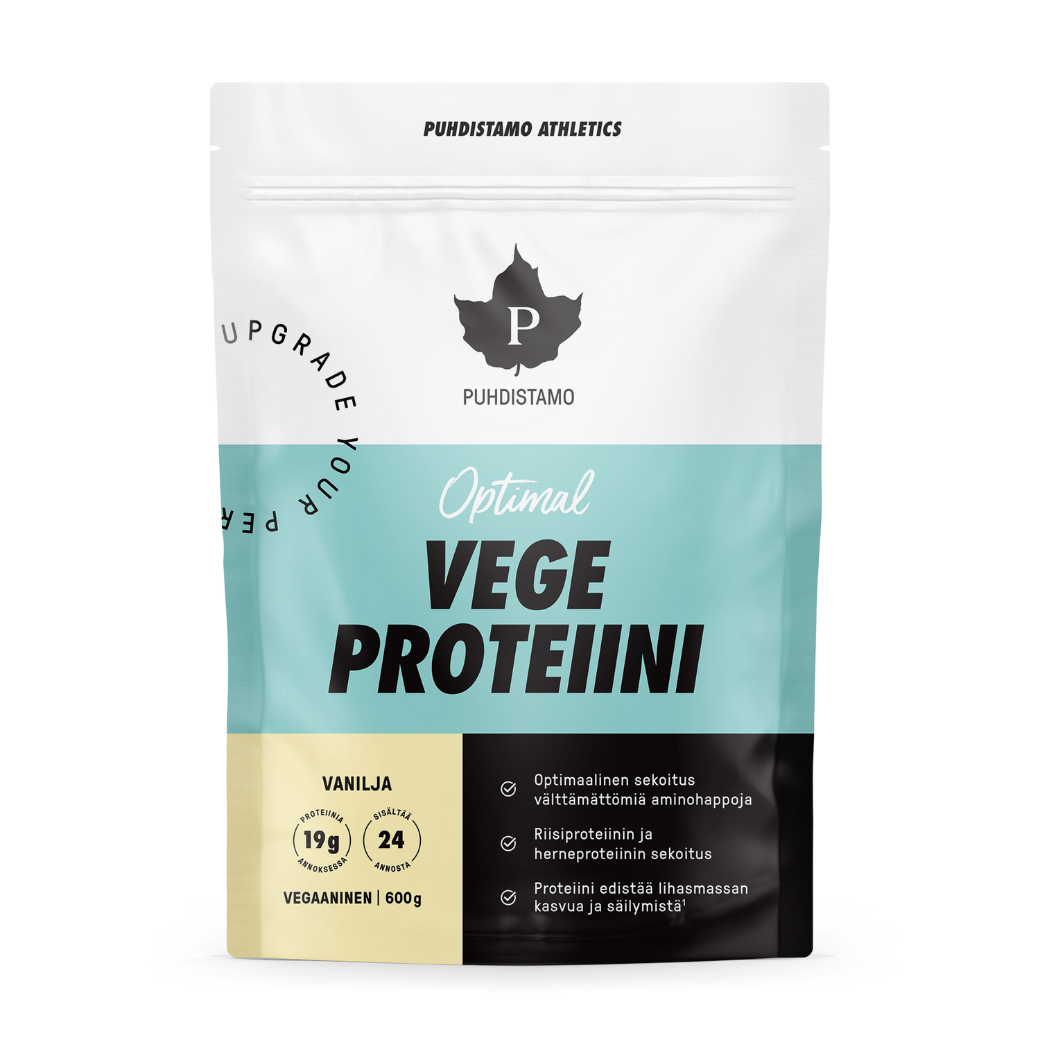 Puhdistamo Athletics Optimal Vegeproteiini, Vanilja 600g
