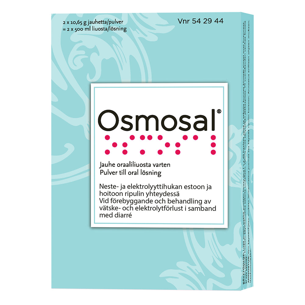 Osmosal-jauhe oraaliliuosta varten ripulitaudin hoitoon