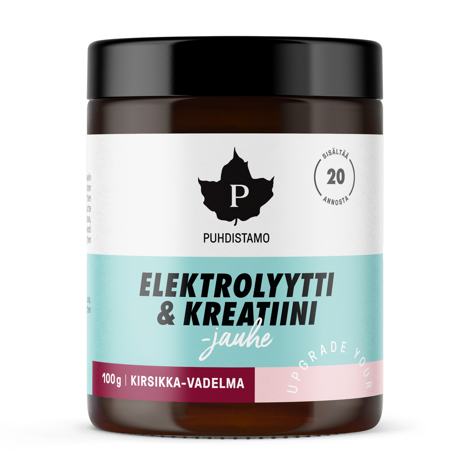 Puhdistamo Elektrolyytti & Kreatiini-jauhe Kirsikka-Vadelma 100g