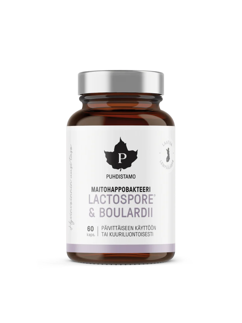 Puhdistamo LactoSpore® & Boulardii Maitohappobakteeri 60 kaps