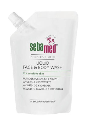 SEBAMED LIQUID FACE&BODY WASH - pesuneste 400 ML täyttöpussi
