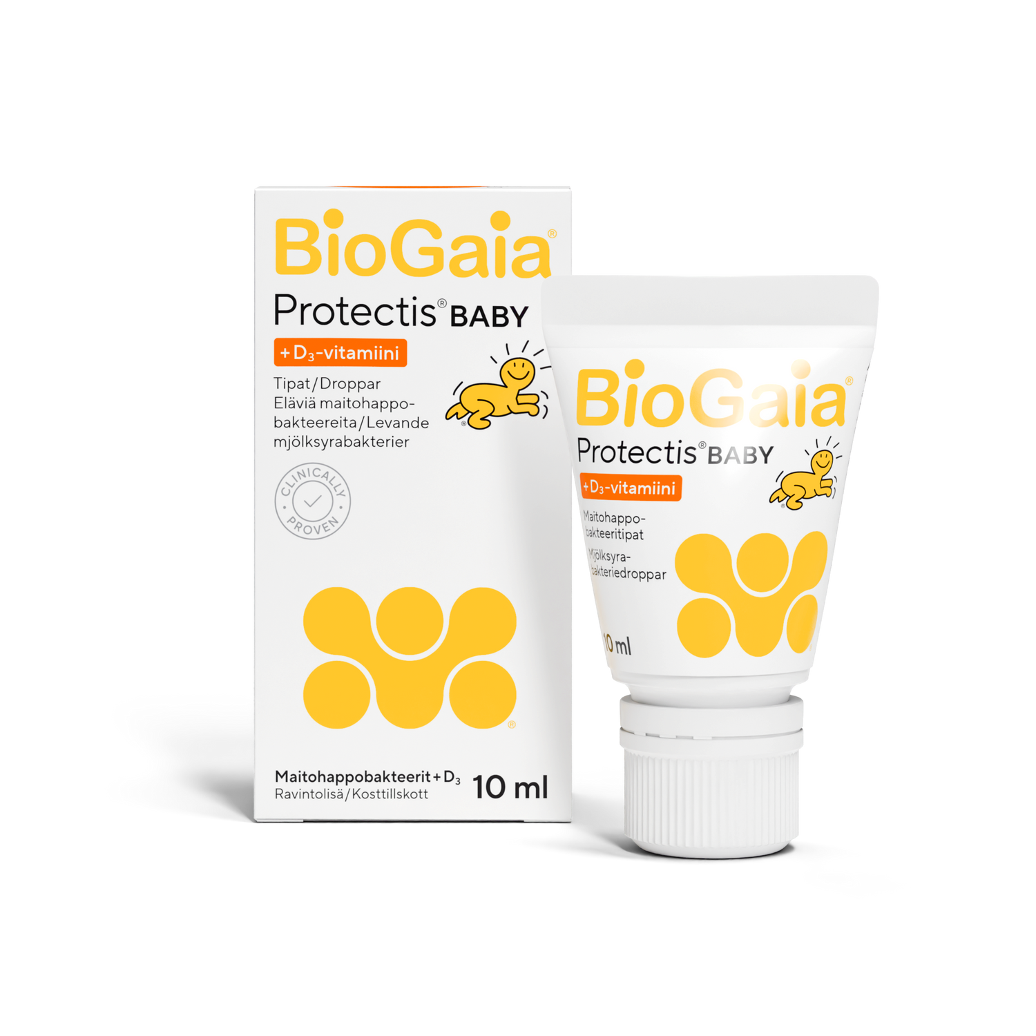 BioGaia Protectis BABY+D3 10 ml maitohappobakteeri vauvalle ja taaperolle