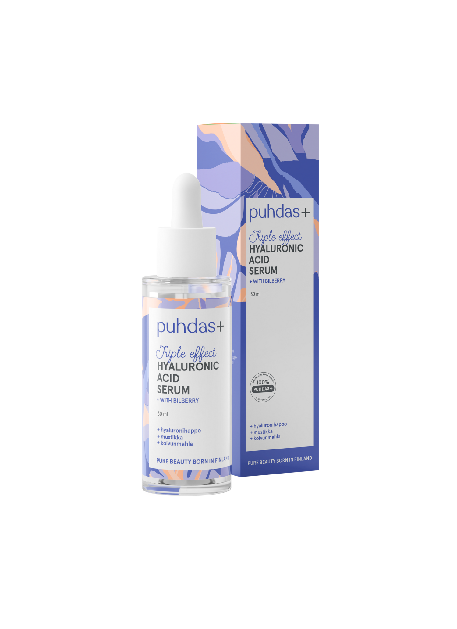 Puhdas+ Hyaluronihapposeerumi, mustikka 30 ml