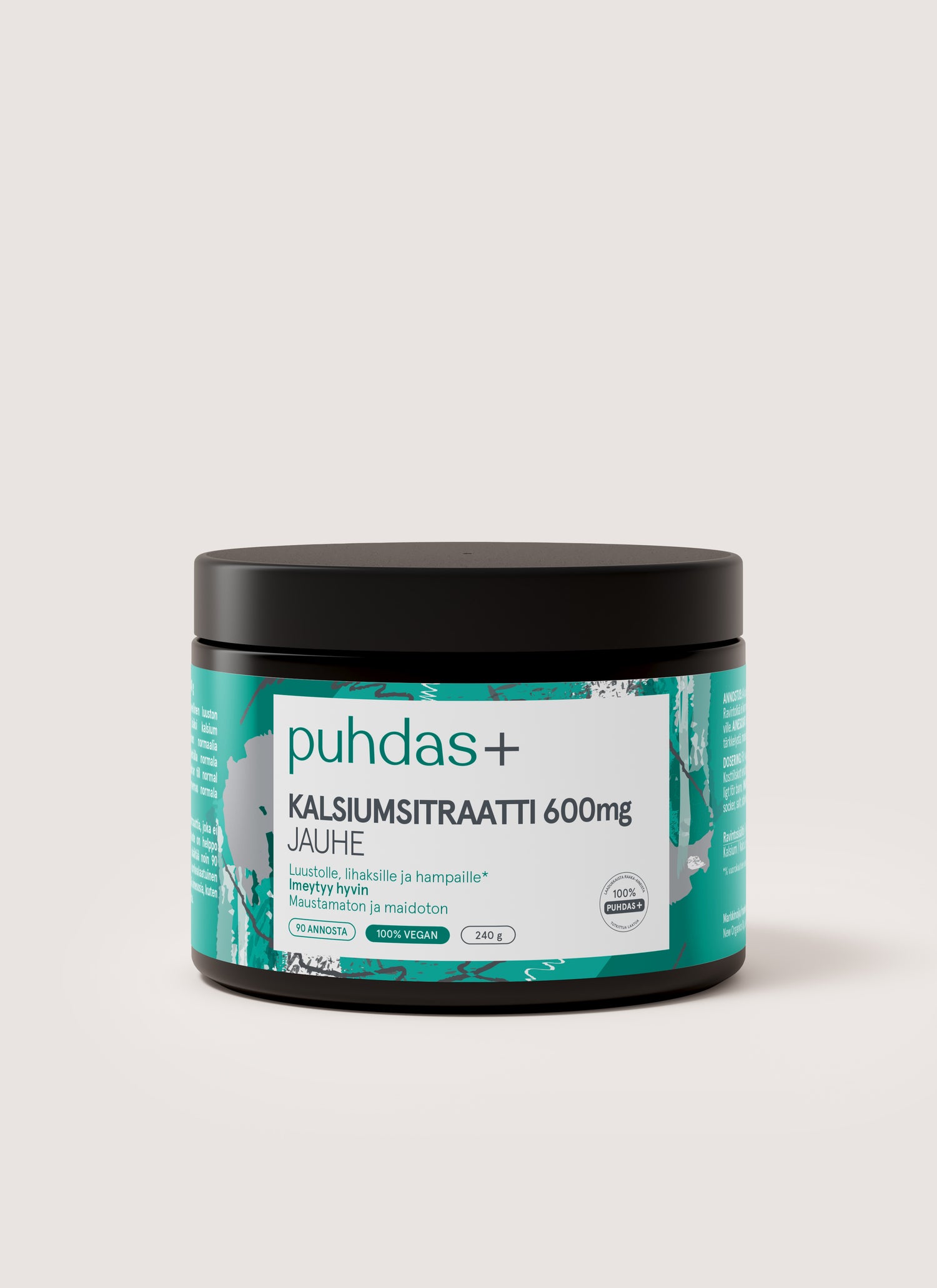 Puhdas+ Kalsiumsitraatti 600 mg 240 g