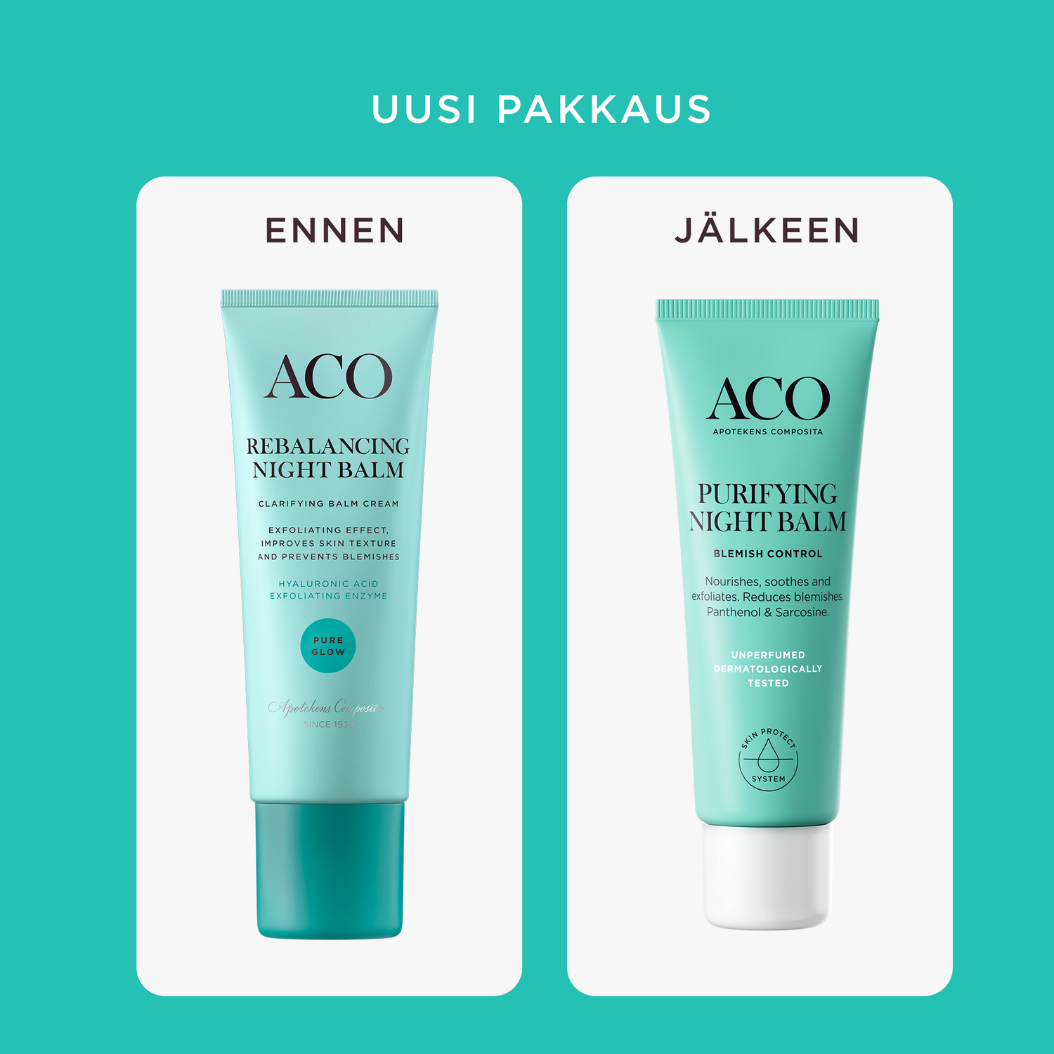 ACO Face Purifying Night Balm yövoide epäpuhtaalle iholle 50 ml