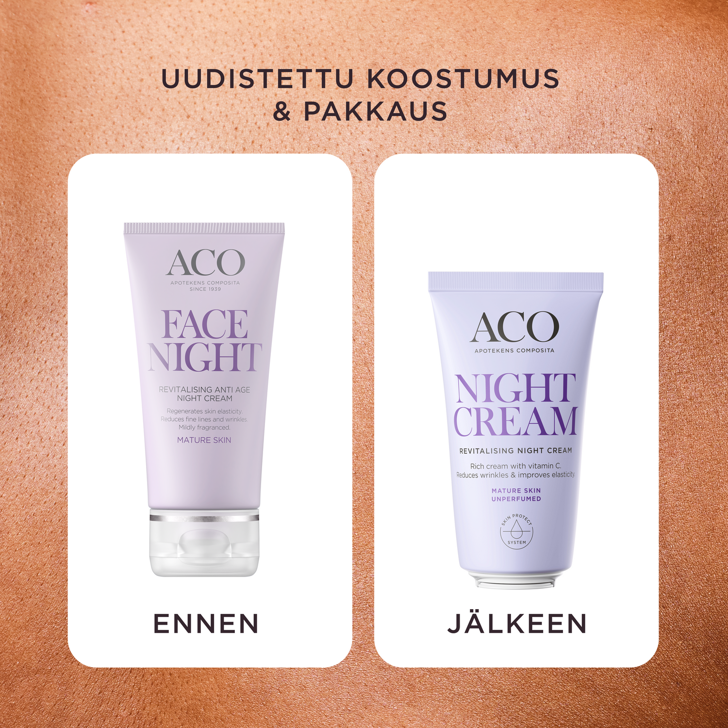 ACO Face DC Anti Age Revitalising Night Cream 50 ml Hajusteeton