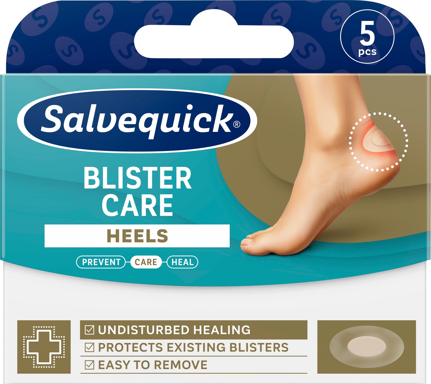 Salvequick Blister Care Heels rakkolaastari 5kpl