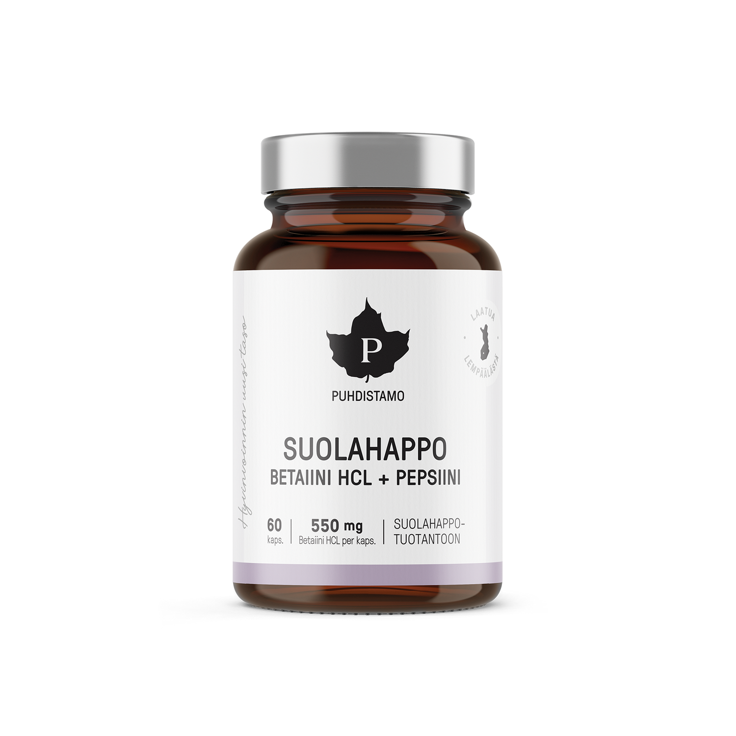 Puhdistamo Betaine HCL -Suolahappo 60 kaps