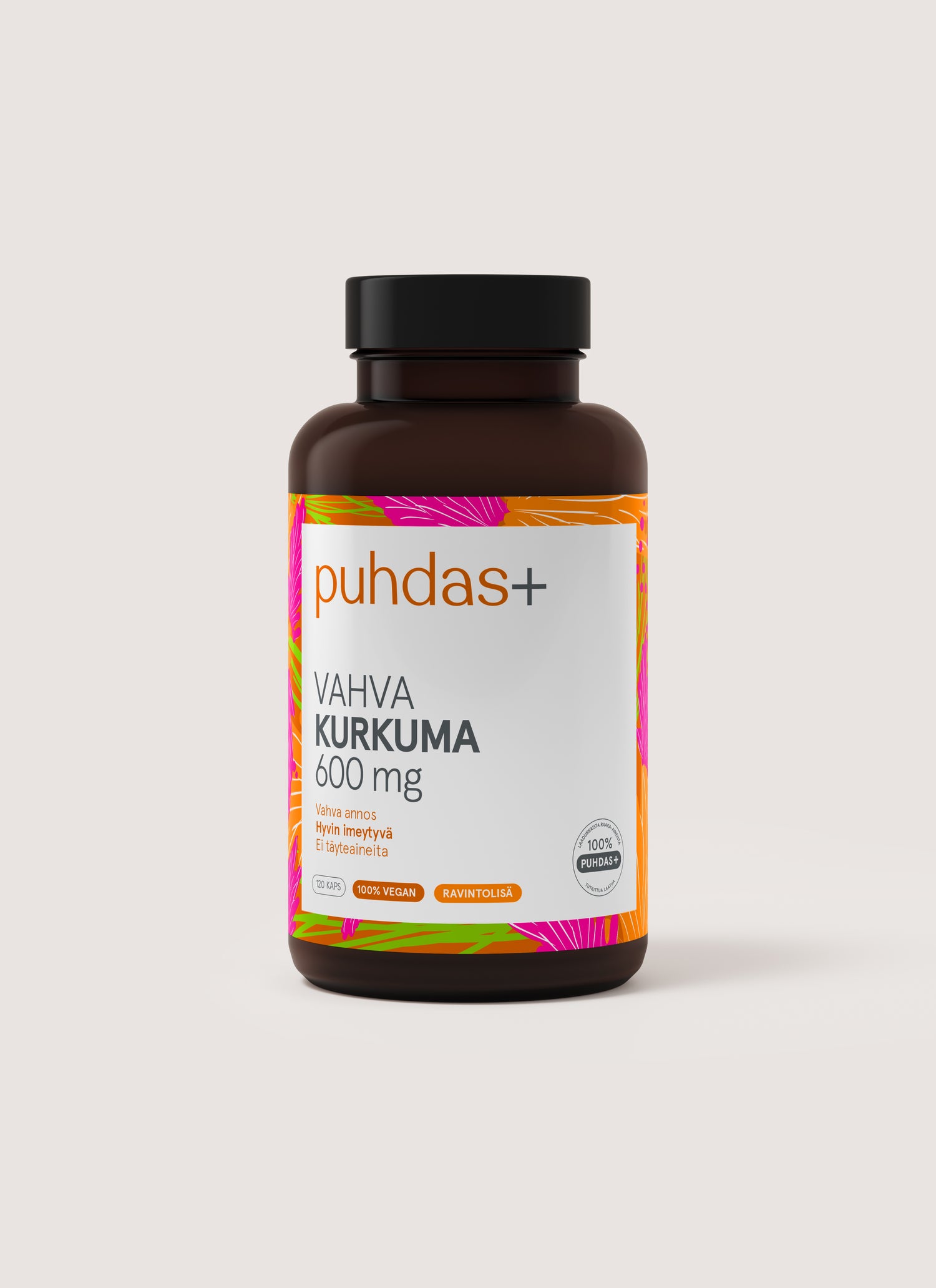 Puhdas+ Vahva Kurkuma 600mg, eri kokoja