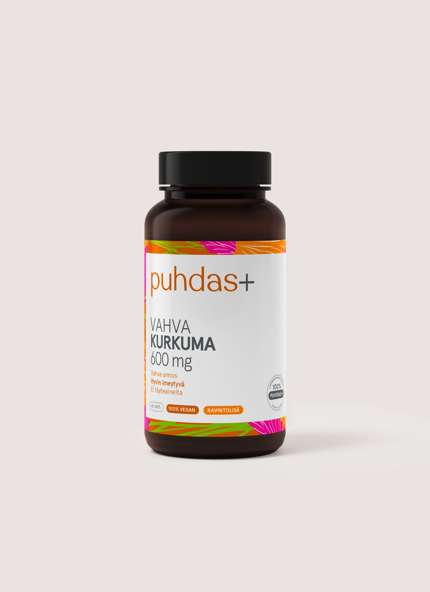 Puhdas+ Vahva Kurkuma 600mg, eri kokoja